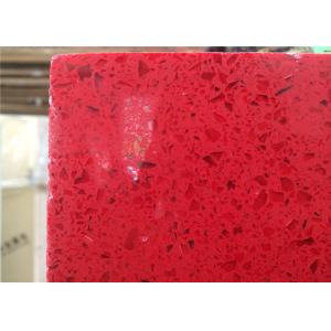 Red Galaxy Quartz Man Made Stone , Artificial Quartz Stone 160 X 320 Cm Size