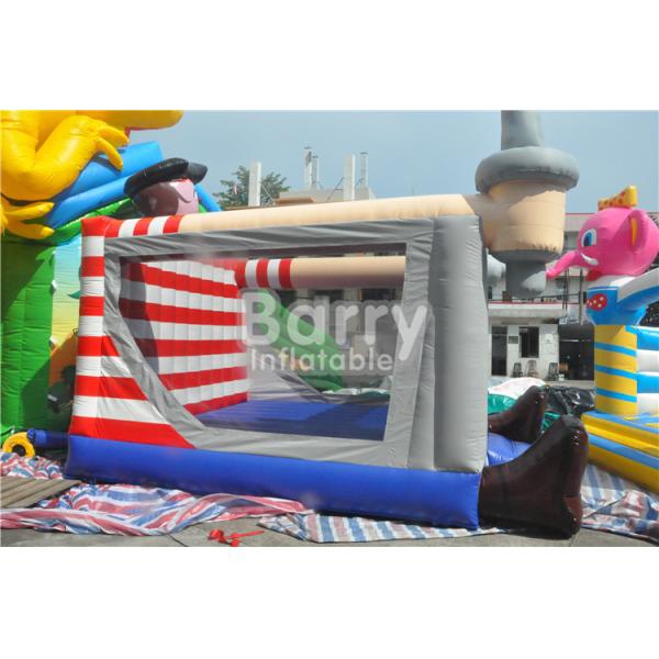 Outdoor / Indoor Pirate Kids Inflatable Bouncer Jumping Houses Fade Proof