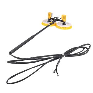 Cleaning of Photovoltaic Farms with Double-Head Spin Brush Solar Panel Washing