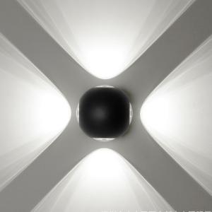 led waterproof indoor outdoor wall light Round four-sided illumination Surface