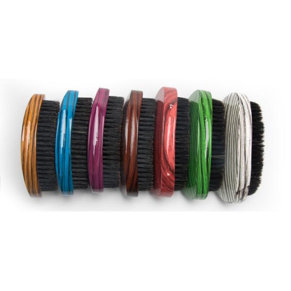 Oval 360 Curved Wave Brush For Men Hair Soft Medium Hard Boar Bristle PU Paint