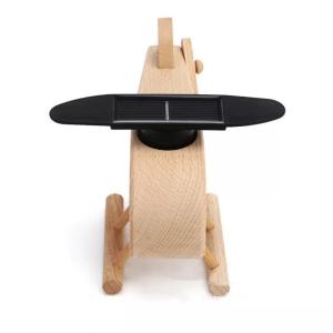 Novel Solar Power Educational Toys Wooden Airplane Toys Customization