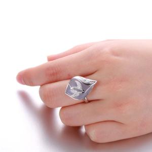 White Gold Blue Chalcedony Damonds Ring Earrings Jewelry Set (GDSET001)