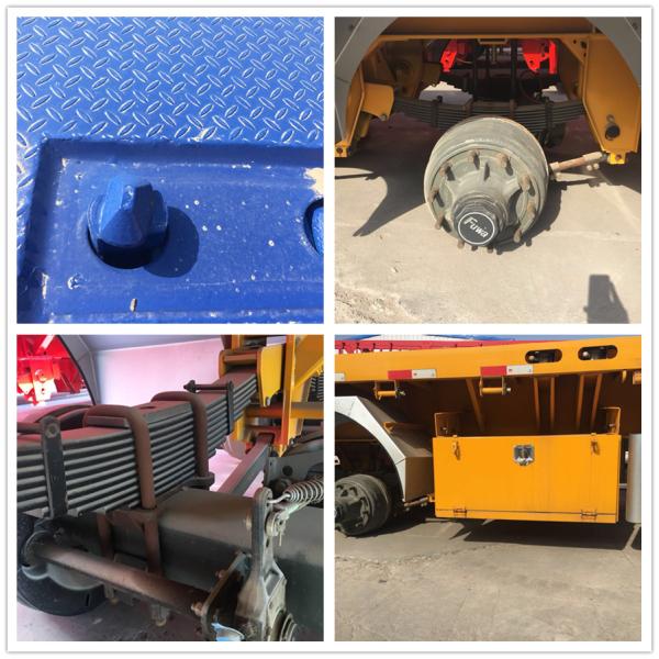 Tri - Axle Heavy Duty Lowboy Semi Truck Trailer With 13 Tons Fuwa / BPW Axle