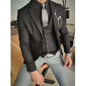 Black Slim Fit Stretch Suit
