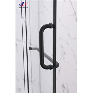 Quality 6mm Tempered Glass With Modern Black Alum Shower Enclosure Sleek Durable for sale
