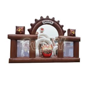 Indoor Chocolate 0.55mm Plato pvc Inflatable Amusement Park
