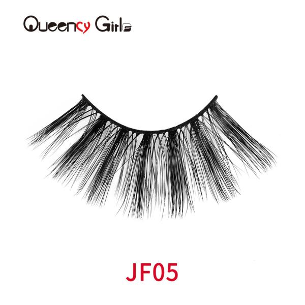 Buy Wispy Natural Silk Lashes , Synthetic Fiber Full Strip Lashes at wholesale prices