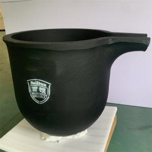 Cylindrical Graphite Gold Smelting Crucible High Temperature Resistant 150kg