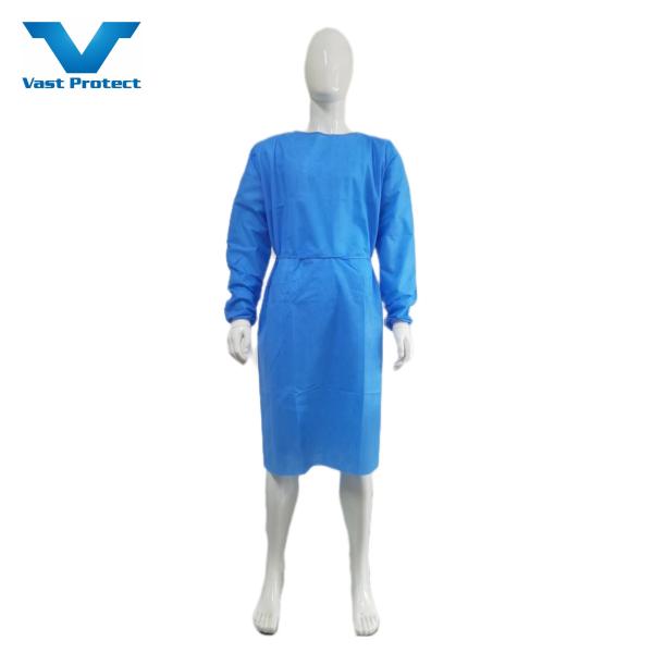 Buy Disposable SMS Non Woven Isolation Gown For Hospital Level 3 Waterproof Protection at wholesale prices