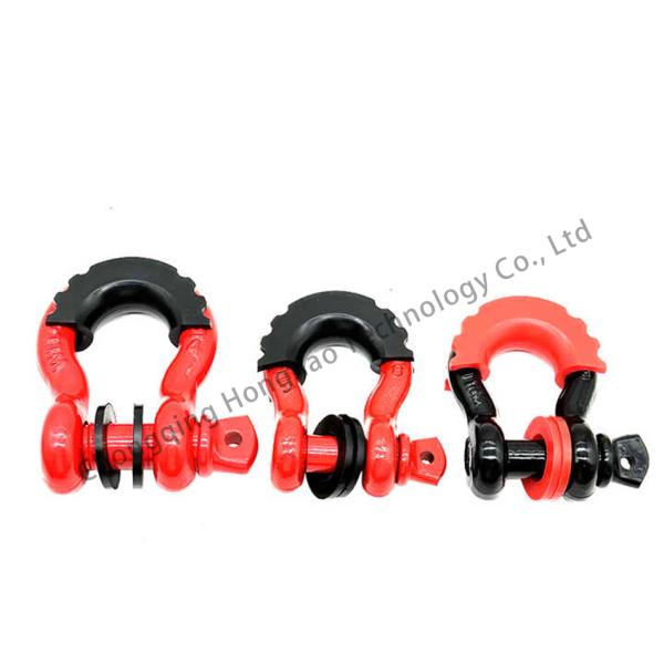 Heavy Duty Carbon Steel Off Road Bow Shackle with ZINC Coating and Plastic Protection