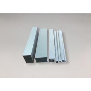 Silver White Anodizing Aluminium Tube Profiles , Extruded Aluminum Rectangular