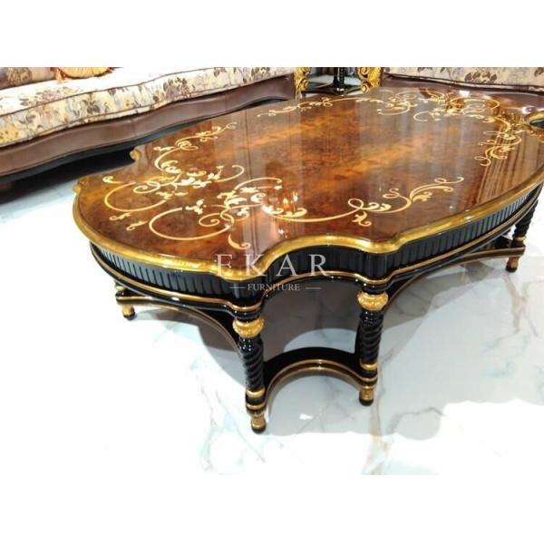 Buy Wholesale Chinese Style Antique Square Gold Tea Table TT-028A at wholesale prices