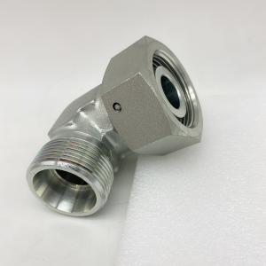 CNC Metric Hydraulic Tube Fittings High Pressure Carbon Steel Swivel Nut 90