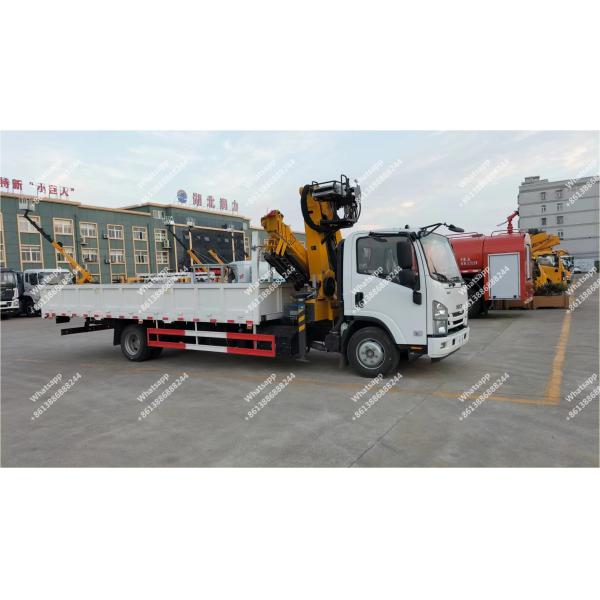ISuzu Mobile Truck Mounted Crane 5 Tons Folding Arm 6 Speed Transmission