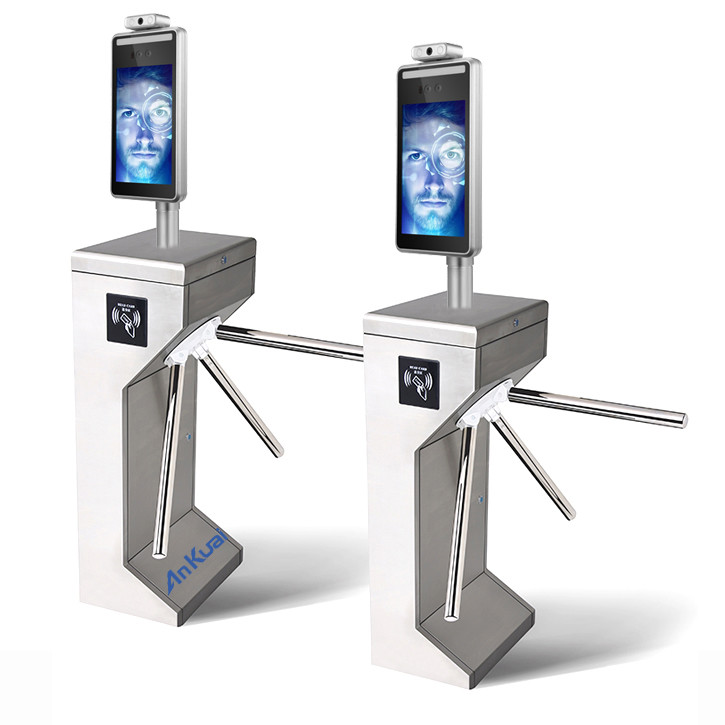 Access Control Face Recognition Turnstile With Body Temperature Measurement