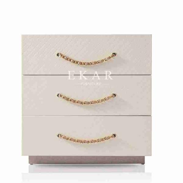 Buy Deluxe Bedside Table Fashion 3 Drawer Bedside Nightstand  W005B11 at wholesale prices