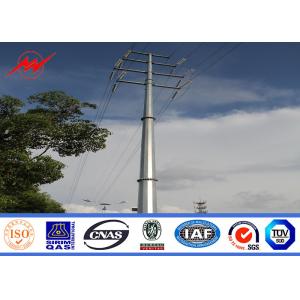 China 27.5m Columniform Galvanized Steel Pole For Transmission Line , Utility Power Poles on sale