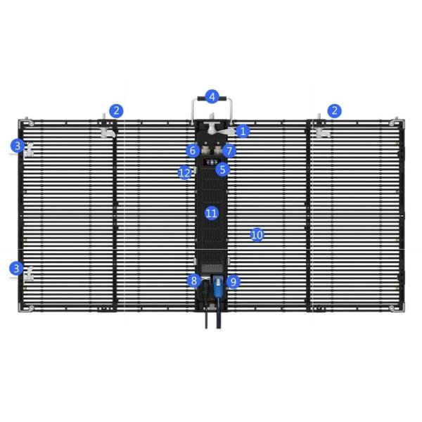 Buy 3840Hz SMD1921 glass Window LED Display Transparent Waterproof IP65 at wholesale prices