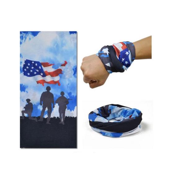 Buy High Elastic  Tubular Headwear American Soldiers Design Good Air Permeability at wholesale prices