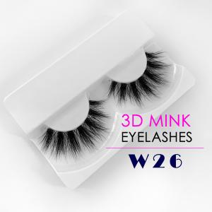 Black Color 25MM Mink Lashes Ultra Soft Feeling Customized Thickness