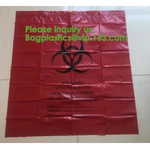 Biodegradable Dtrawstring Biohazard Bags Medical drawtape, Biological Hazard Bag