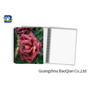 0.6mm PET Material Personalized Spiral Notebooks 3D Lenticular Stationery