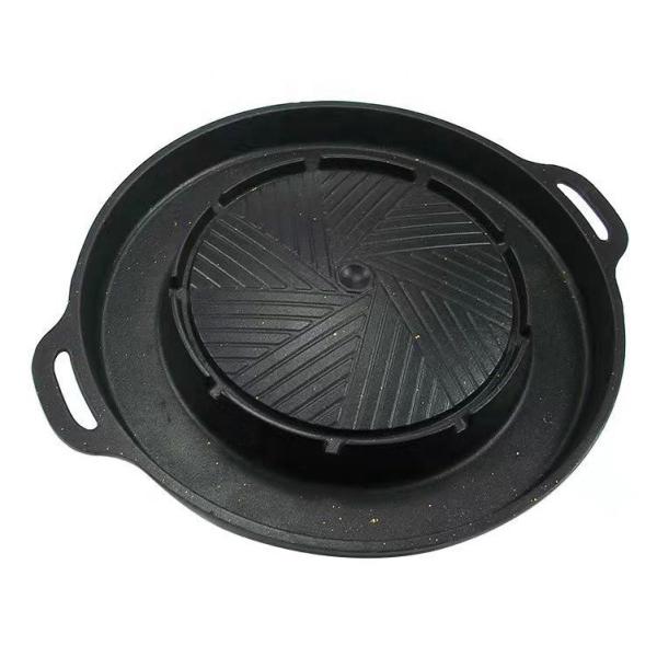 Buy Korean Style Square Stovetop Grill Pan  Aluminum Non Stick Smokeless Barbecue Stovetop Plate at wholesale prices
