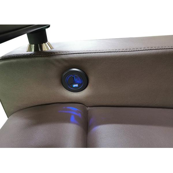 Leather Cinema Theater Sofa USB Modern Recliner Chair