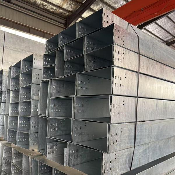 Steel Hot Dipped Galvanized Cable Tray / Outdoor Cable Trunking Metal 1m Length