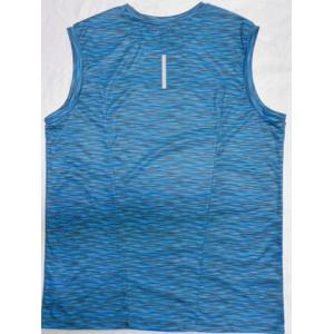 Blue Lightweight Double Needle Mens Sleeveless Tank Top Casual