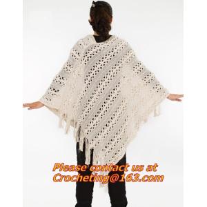 Crochet Scarf Women Pashmina Fur Designer Wrap Scarf Handmade Crocheted