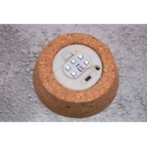Non Toxic LED Cork Lids For Glass Dome Decorative Inserted Button Battery