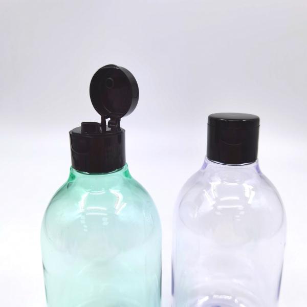 Transparent Purple Empty Cosmetic Bottles 130ml Body Wash With Fold Cap