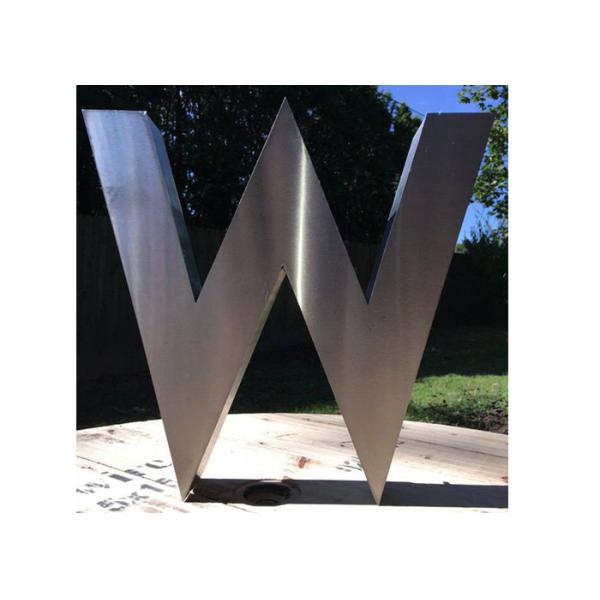 Buy Matt Finish Stainless Steel Sculpture Architectural Sculpture Letter M Design at wholesale prices