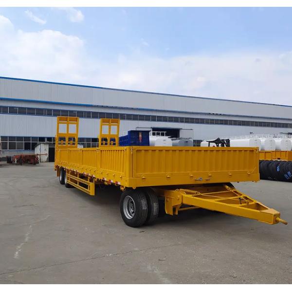 CIMC 20/40FT 3 Axle 30-60Tons With Ladder Side Fence Wall Full Cargo Trailer