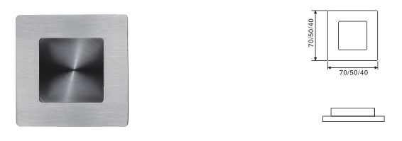 concealed hidden handles stainless steel matetial cabinet flush pull handle for furniture