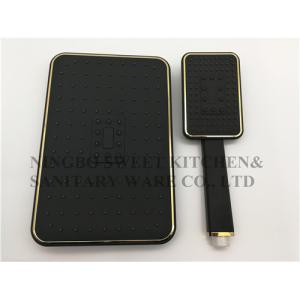 Golden chrome plated shower head hand shower set square overhead shower rain