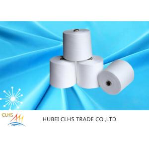 Quality Low Shrinkage Raw White Spun Polyester Yarn High Strength Sewing Thread Anti - Pilling for sale