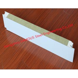 Polyurethane PU Edge Rock Wool Sandwich Panel For Wall Room Fireproof Soundproof