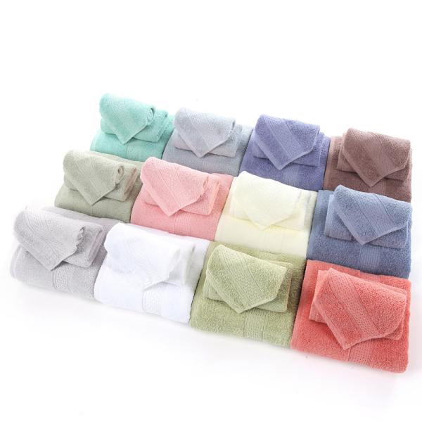 70*140cm Cotton Towel Set for Hotel Home Beach 3pcs Long Staple Absorbent Bath Towels
