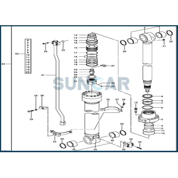 AH173444 DEERE Arm Cylinder Repair Seal Kit for 909MH 953M 959K