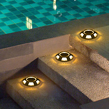 Outdoor Warning Led Solar Driveway Dock Lights 165g for Sidewalk Garden Pathway