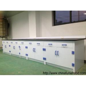 White Chemistry Lab Furniture Phenol Formaldehyde Resin Bench With PP Cabinet