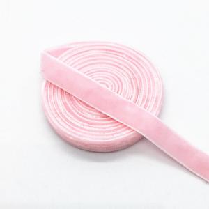 Quality Wholesale 2mm to 50mm wide 100% nylon coloured single side velvet ribbon for sale