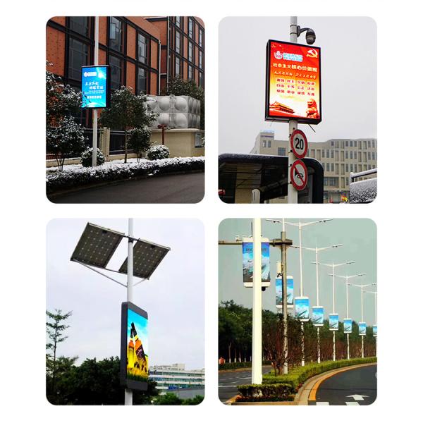 Big Large Outdoor Led Screen For Hire Pixel Pitch 3.33MM P4 Lamp Bar Pole Information