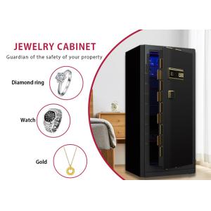 Steel Jewelry Safe Box Biometric Fingerprint Lock Watch Winder Safe Double Rows
