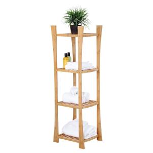 wooden bamboo floor shelf for bathroom