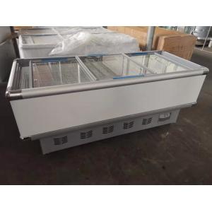 Horizontal island cabinet commercial direct cooling refrigeration and freeze