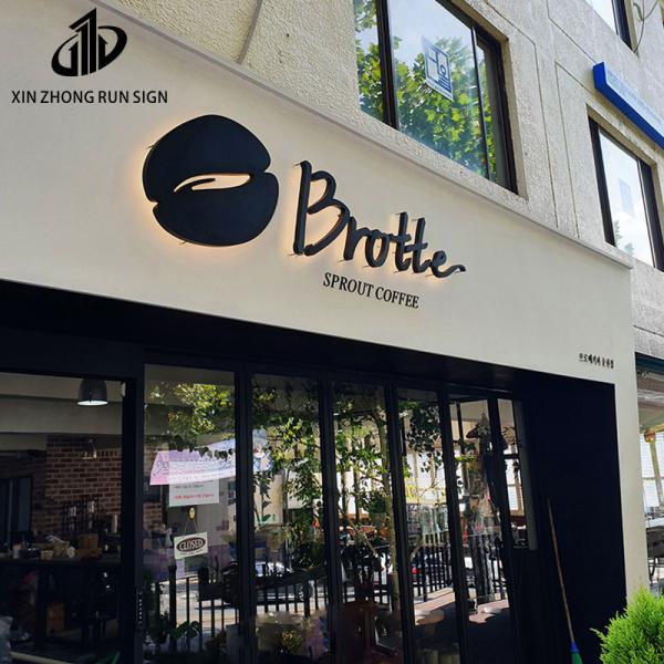 Outdoor Stainless Steel Backlit Signs Background Wall Decor Led Letters